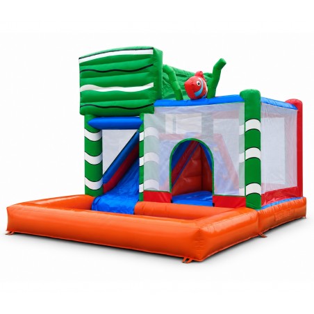 Castillo hinchable acuático con piscina Nemo