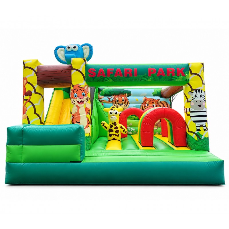Castillo hinchable multijuegos Safari Park elefante