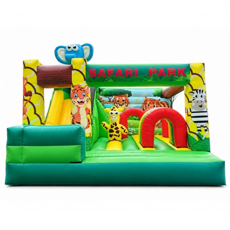 Castillo hinchable multijuegos Safari Park elefante