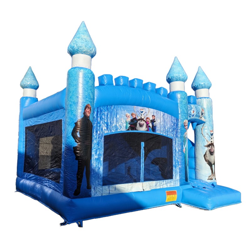 Castillo hinchable grande Frozen navidad